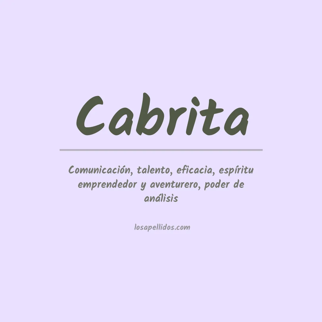 Apellido Cabrita