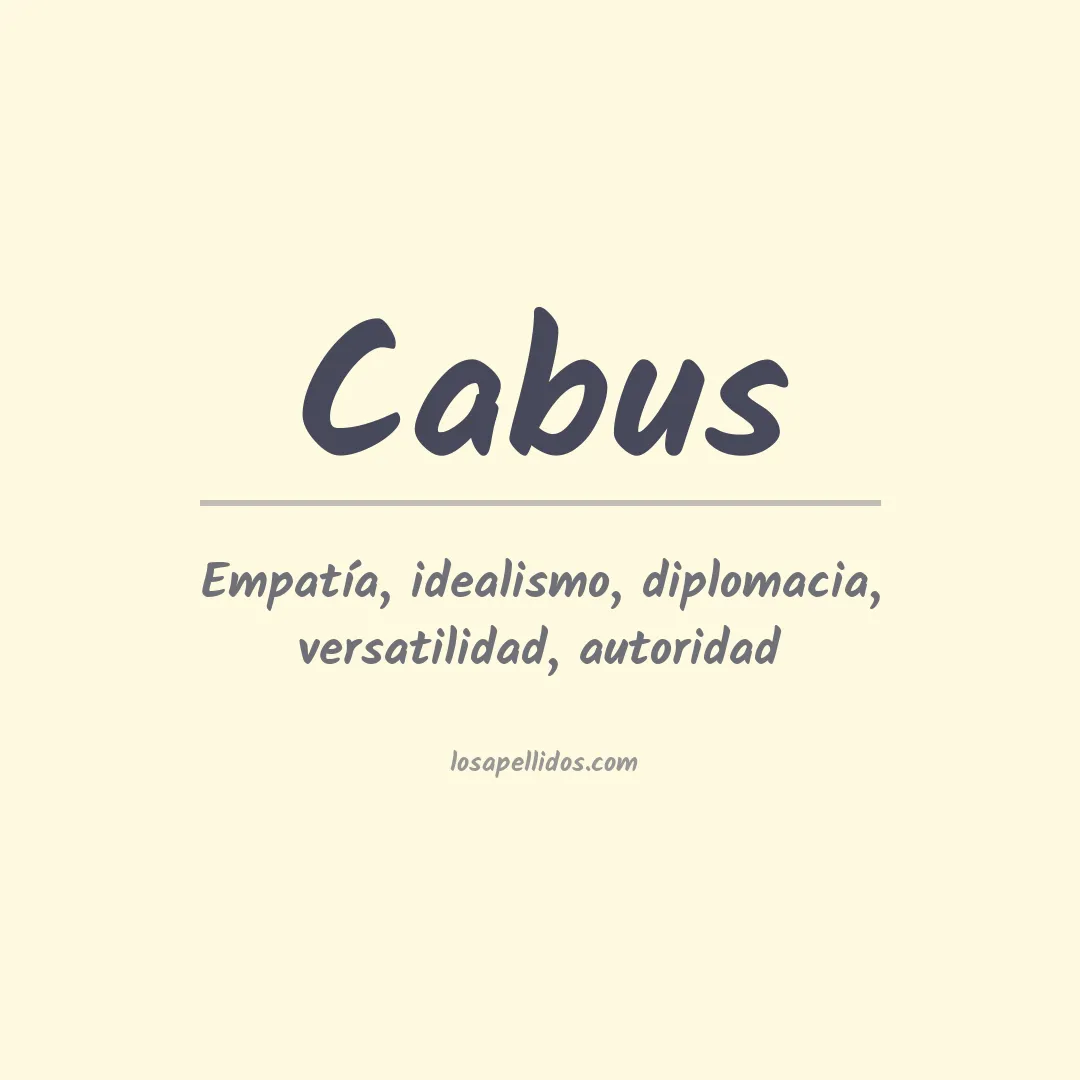 Apellido Cabus