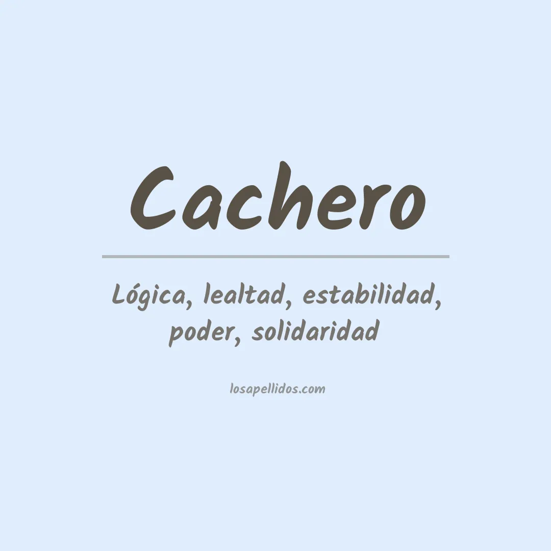 Apellido Cachero
