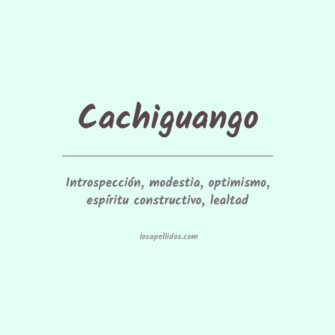 Apellido Cachiguango