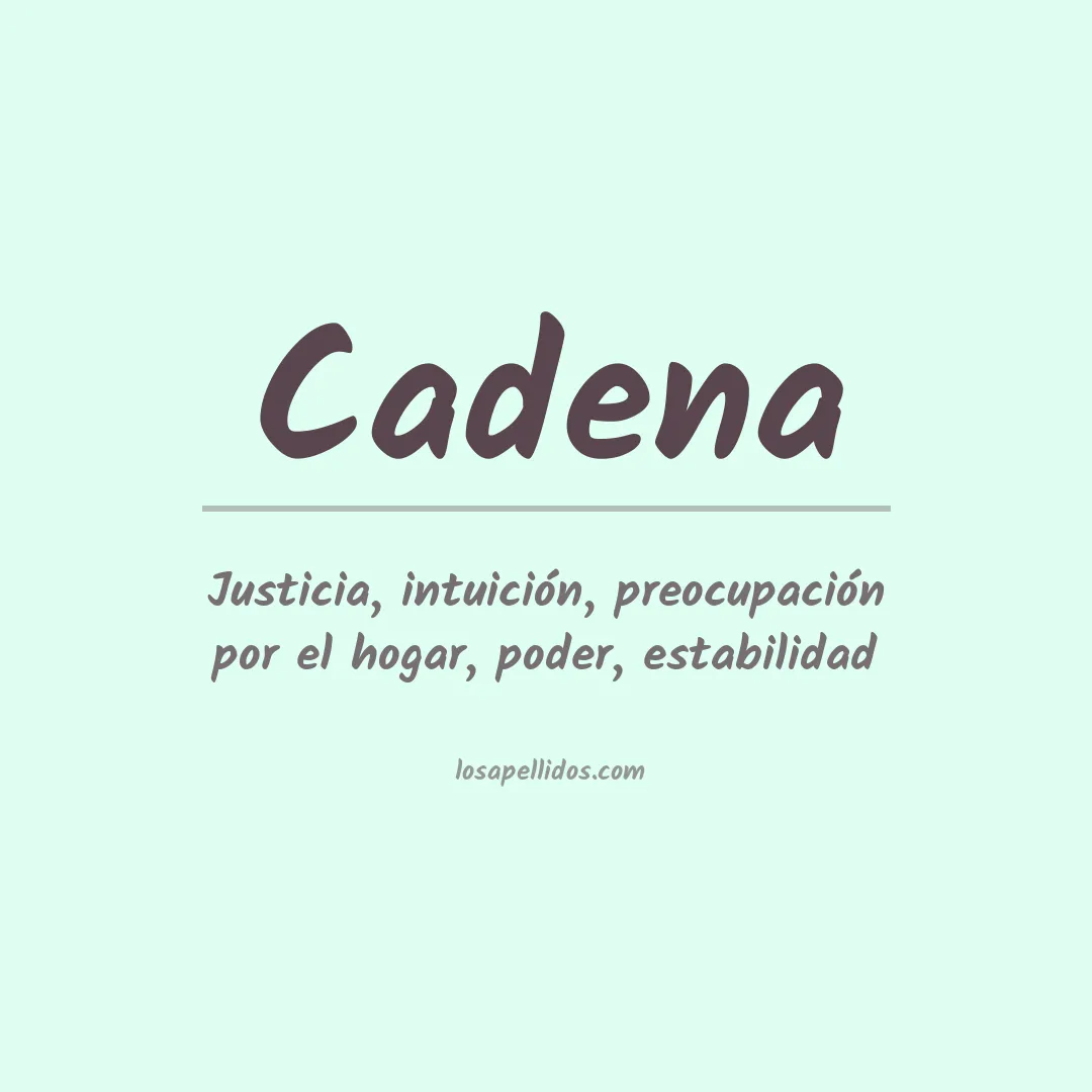 Apellido Cadena
