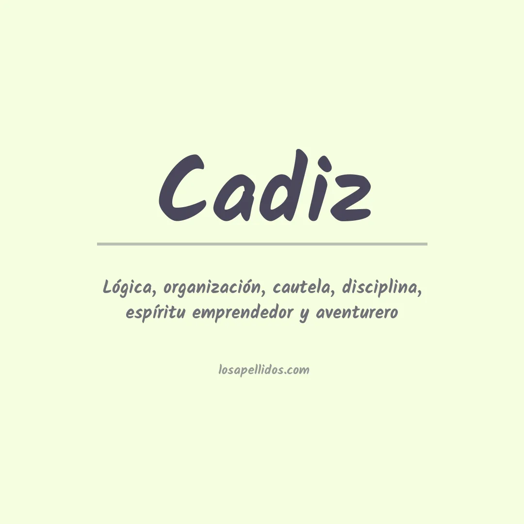 Apellido Cadiz