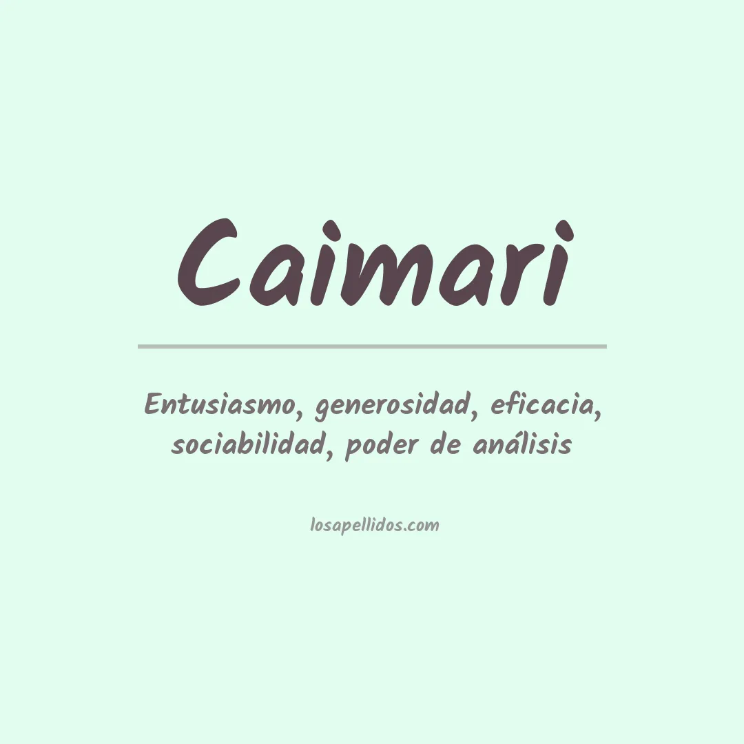 Apellido Caimari