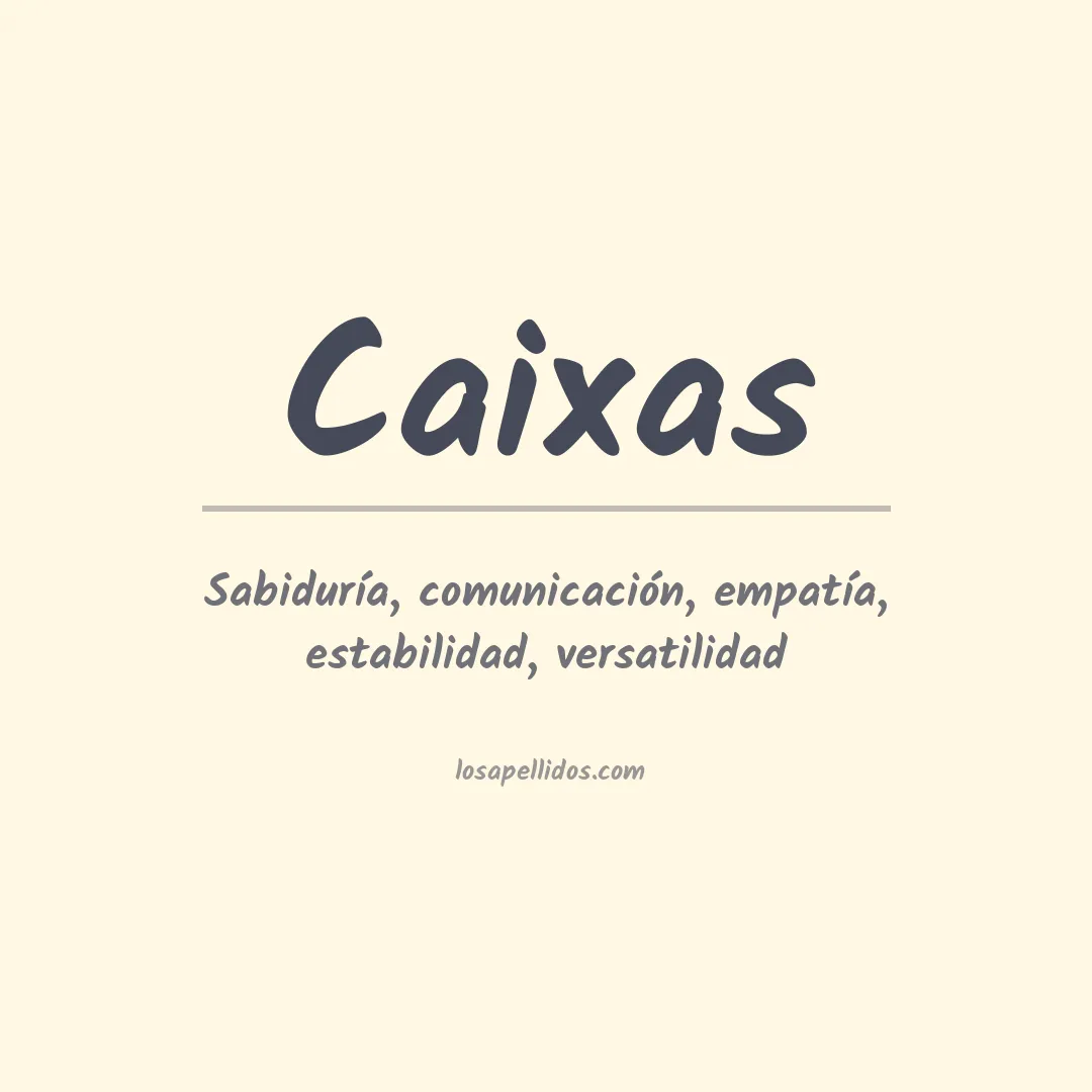Apellido Caixas