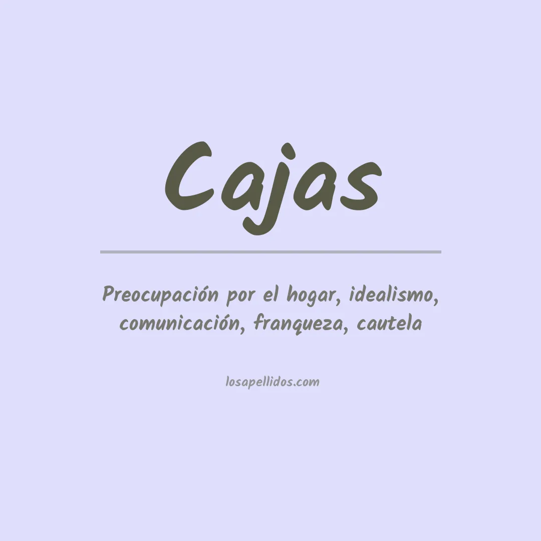 Apellido Cajas