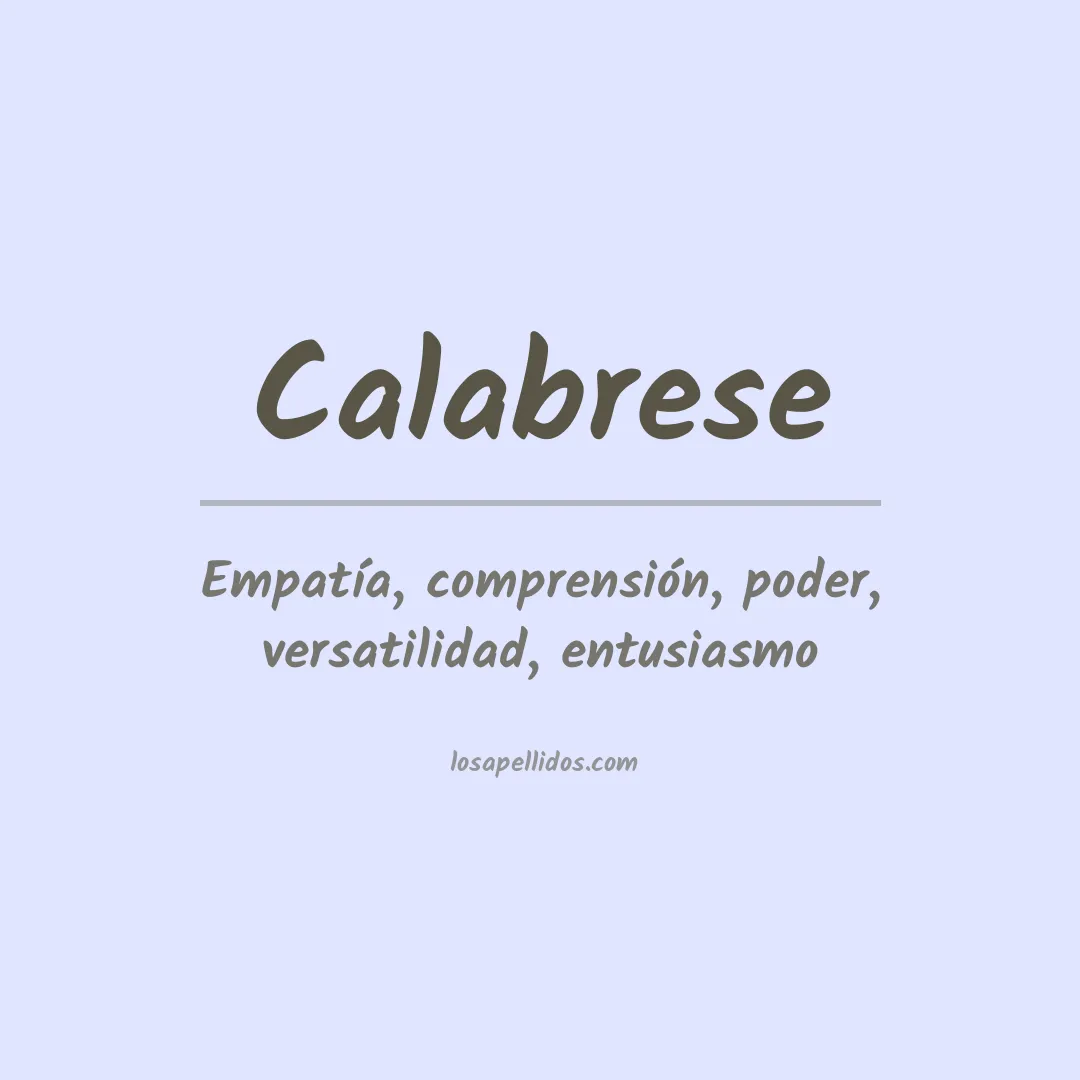 Apellido Calabrese