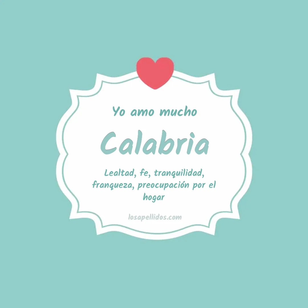 Yo amo mucho Calabria