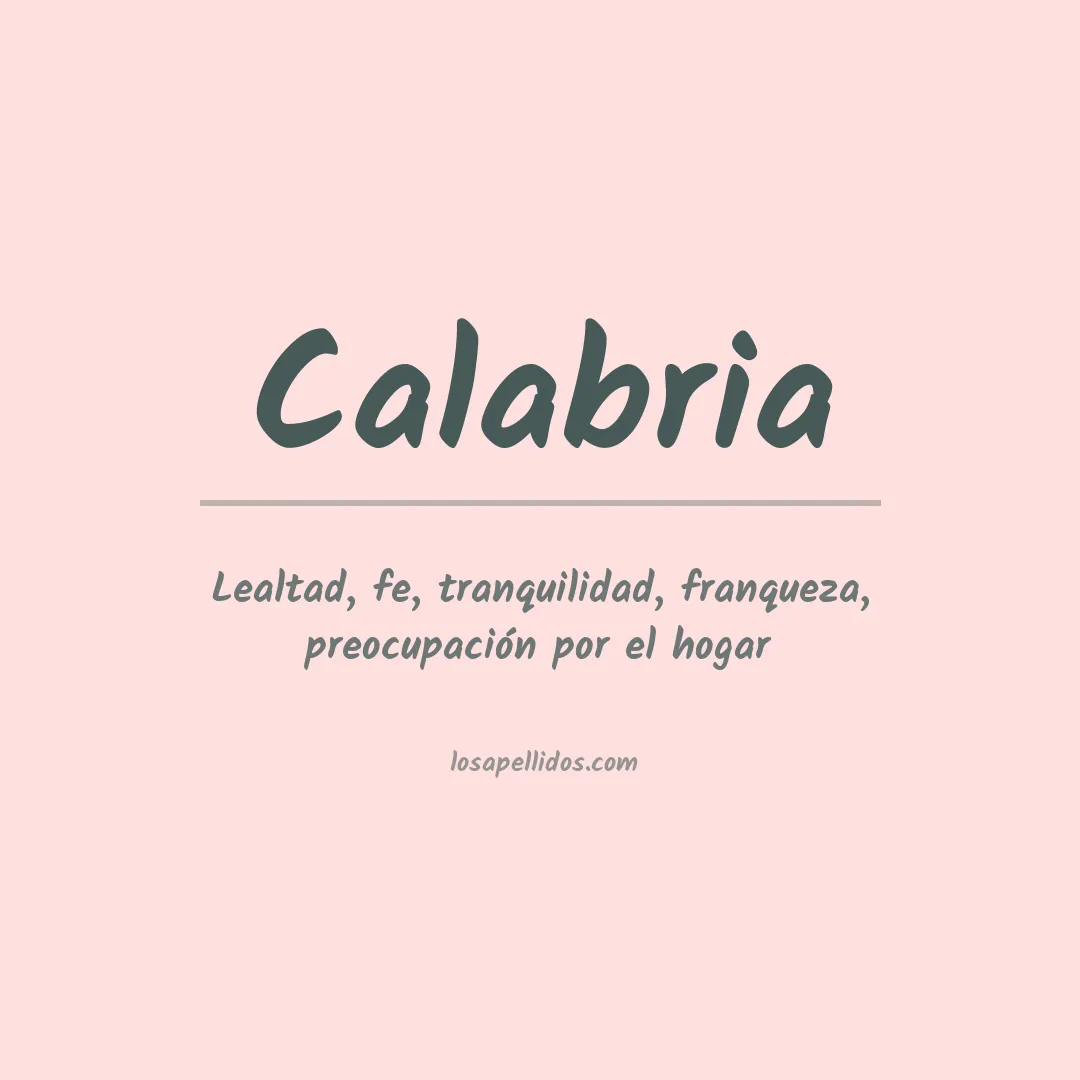 Apellido Calabria
