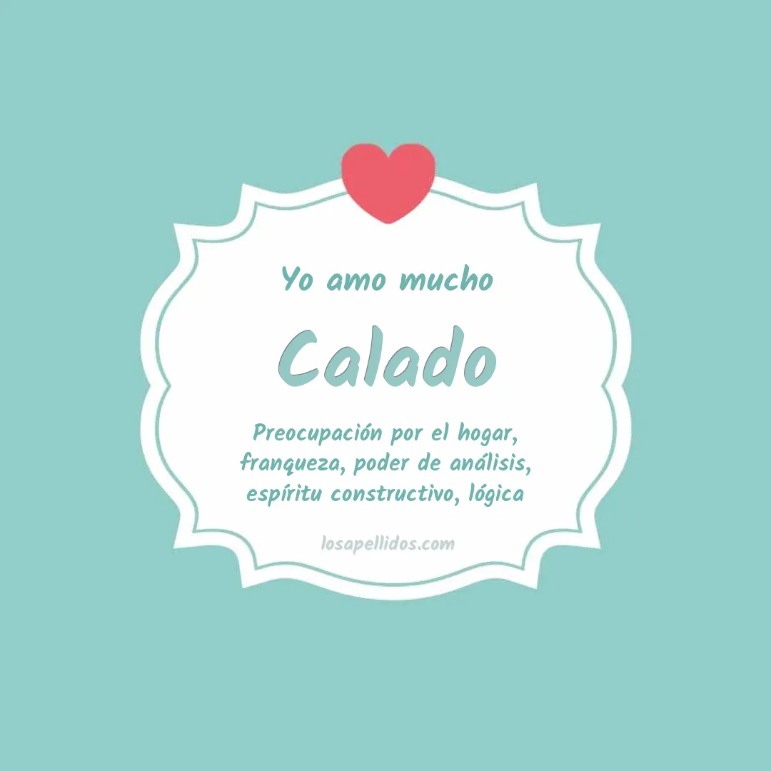 Yo amo mucho Calado