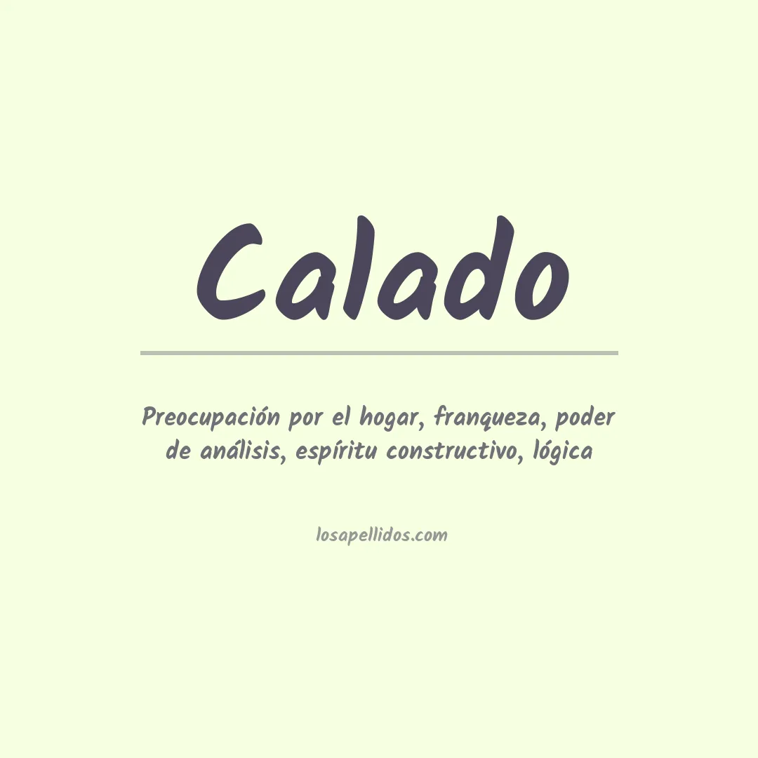 Apellido Calado