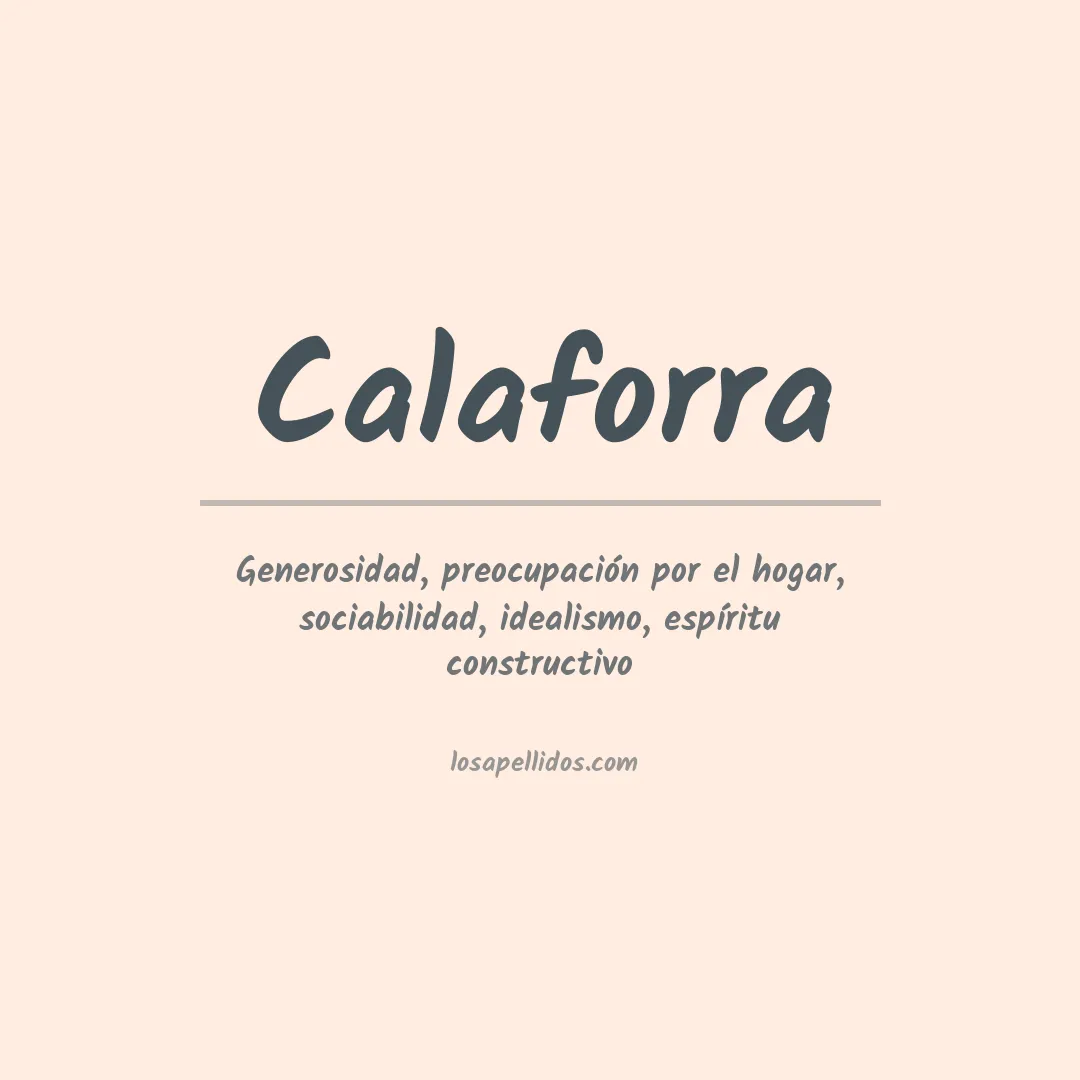 Apellido Calaforra