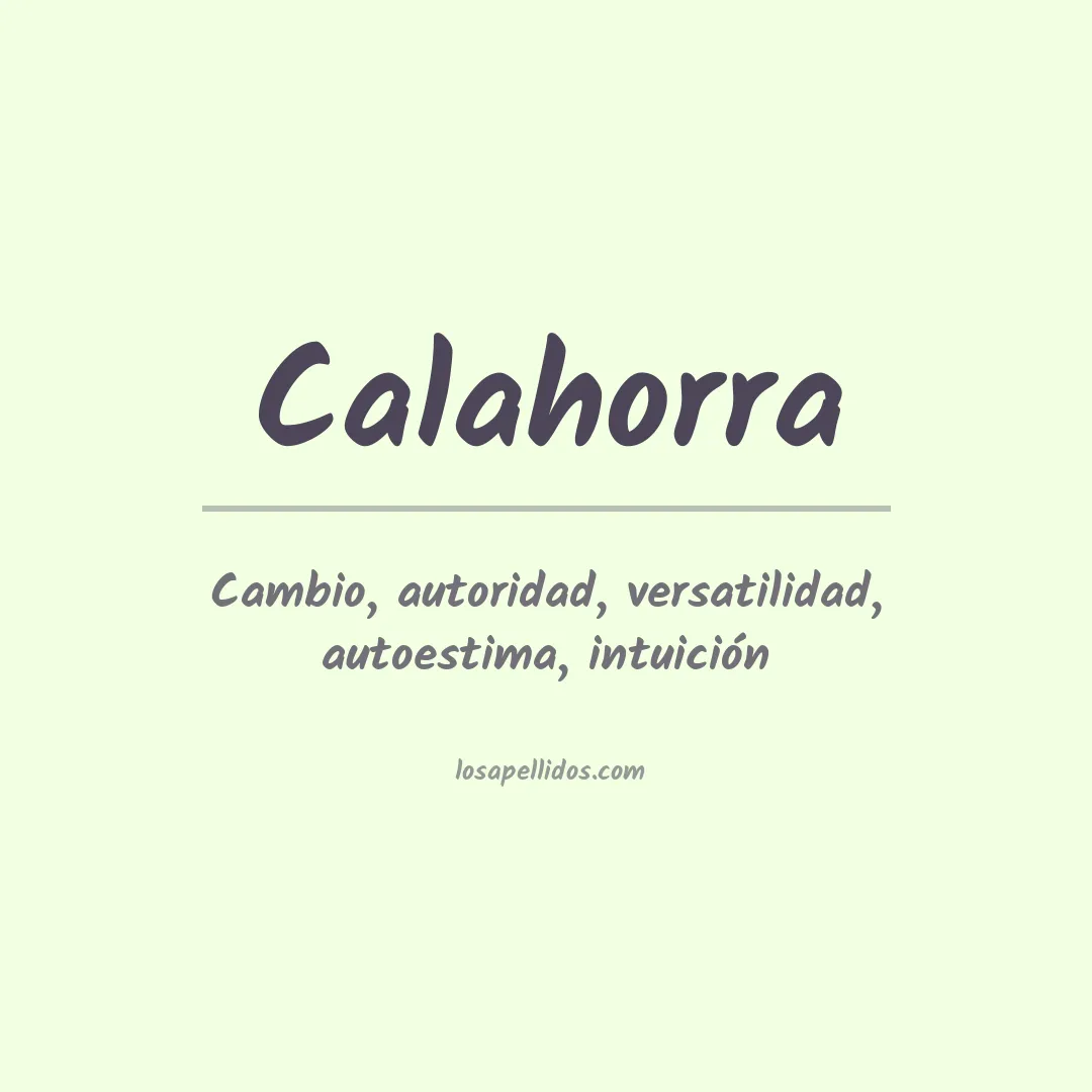 Apellido Calahorra