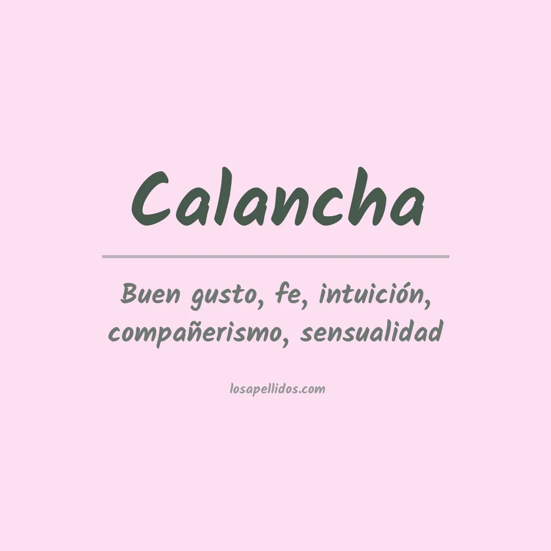 Significado del Apellido Calancha