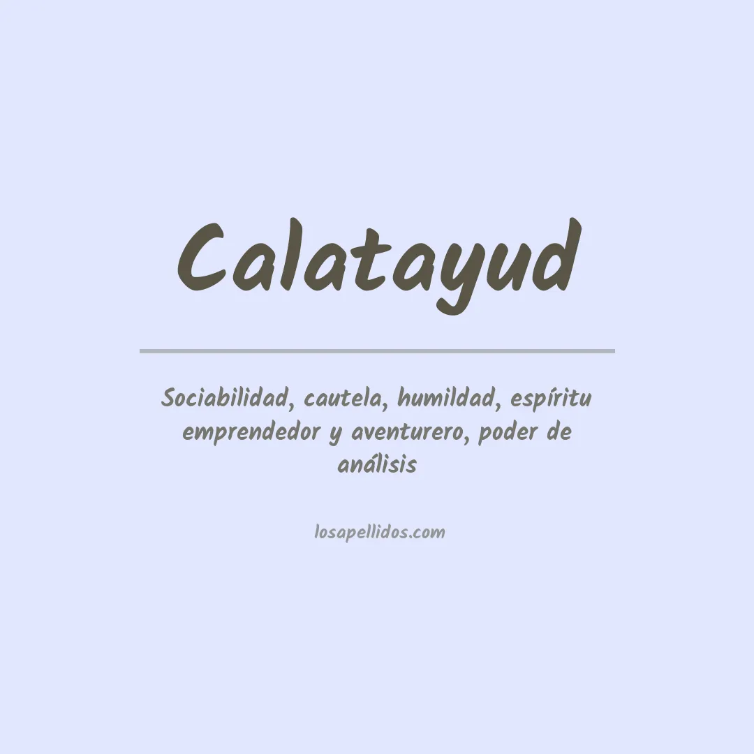 Apellido Calatayud