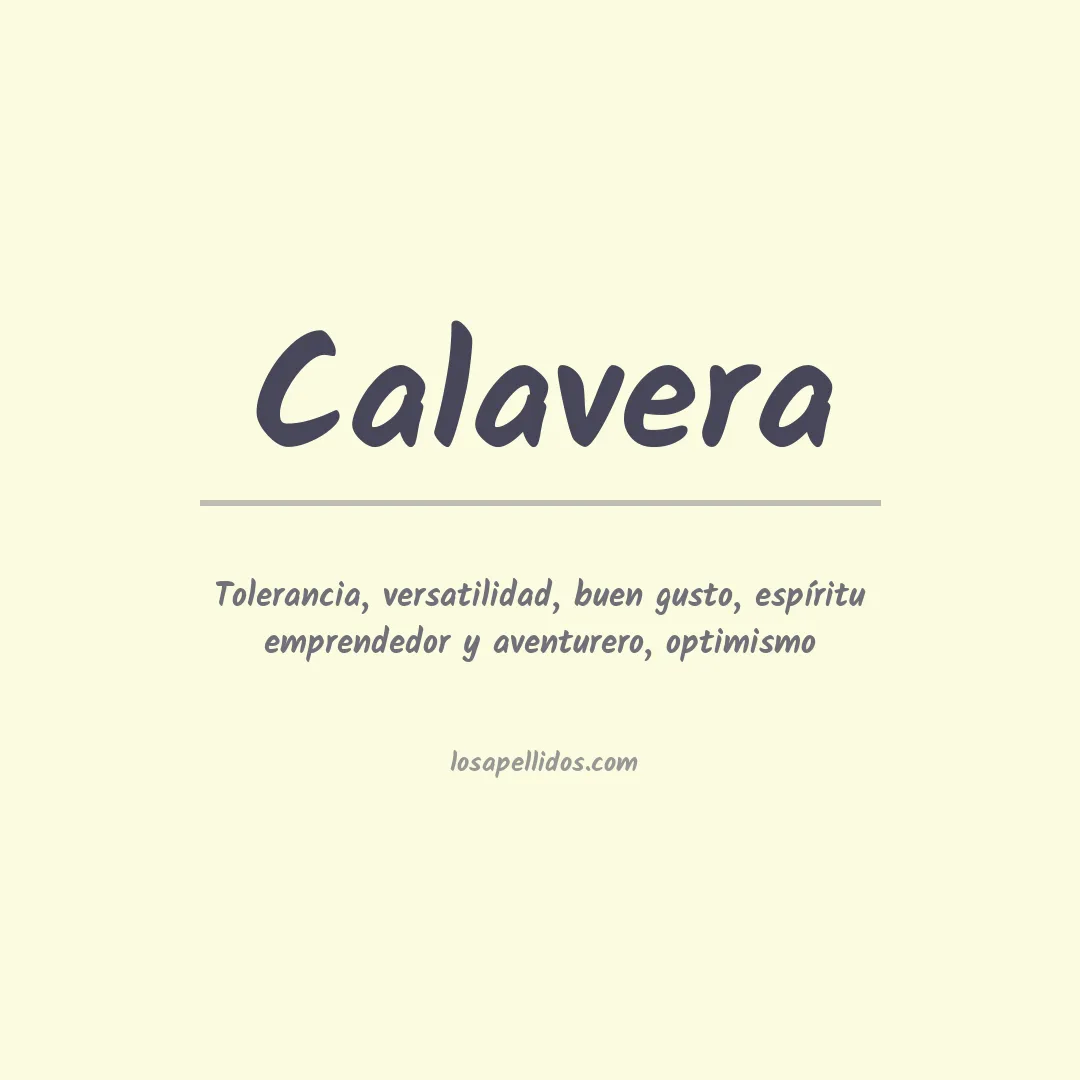 Apellido Calavera