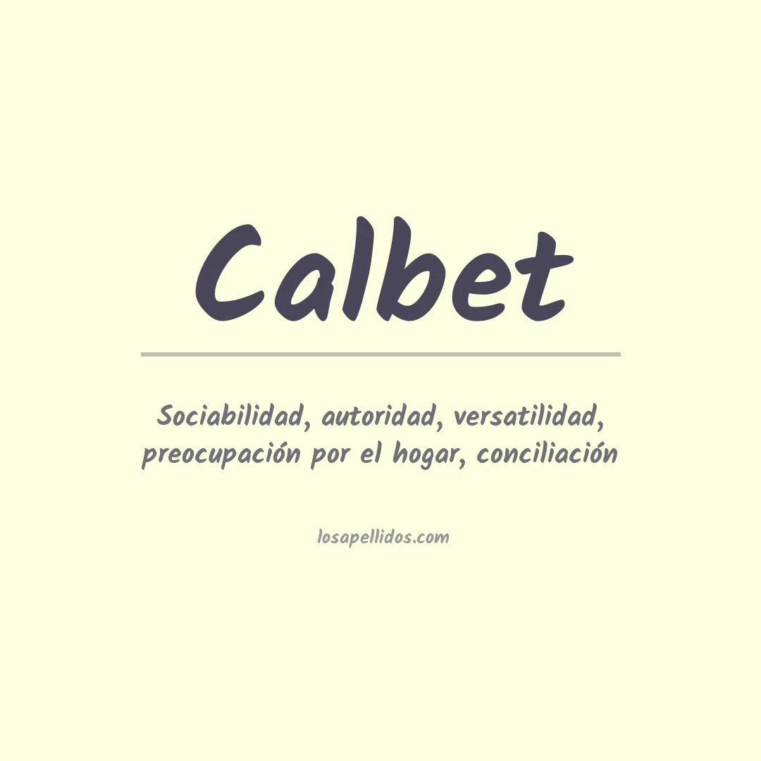 Apellido Calbet