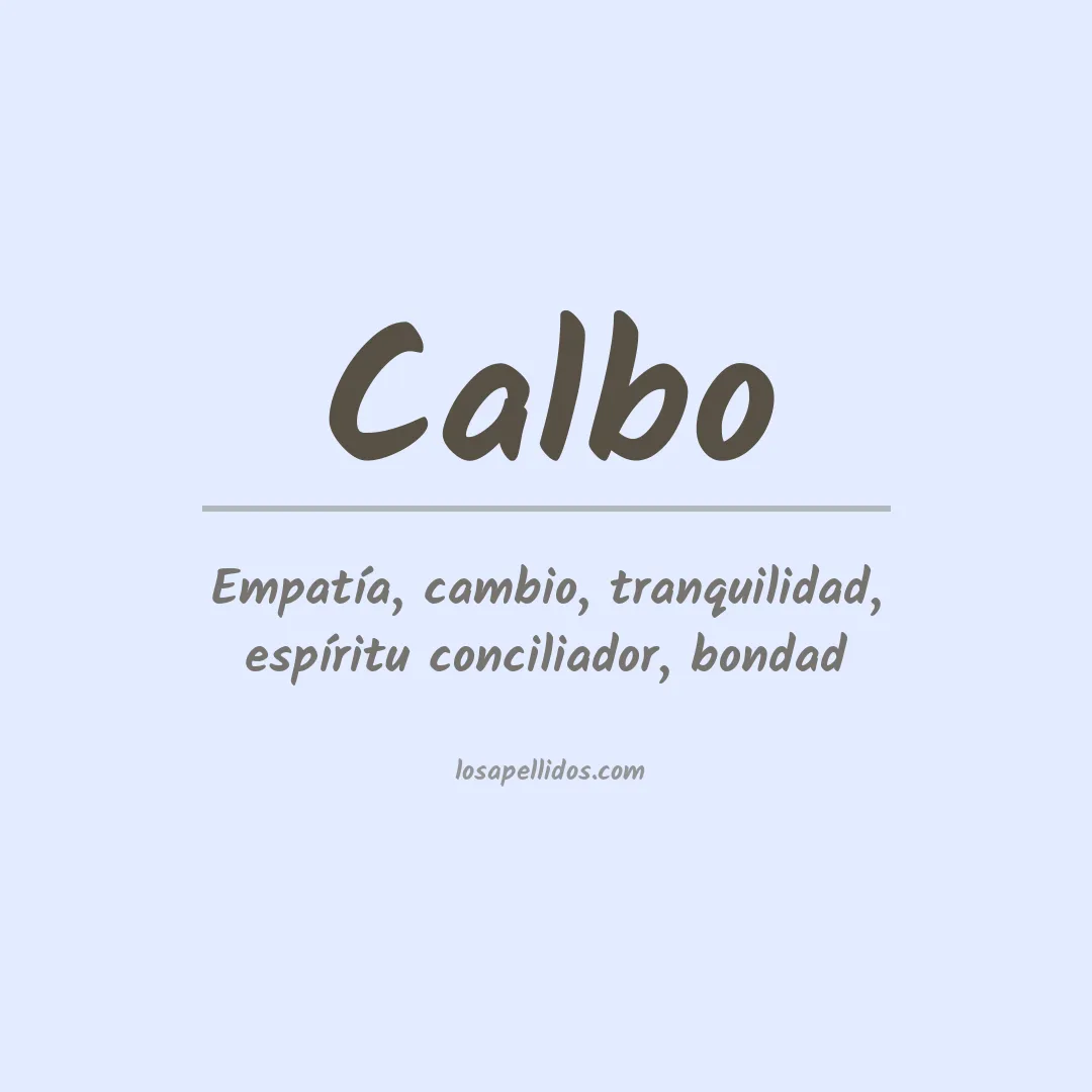 Apellido Calbo