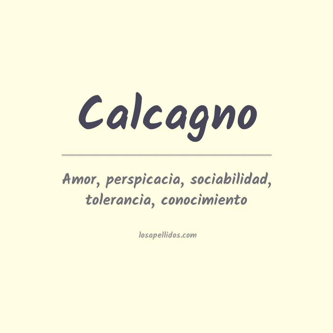 Apellido Calcagno
