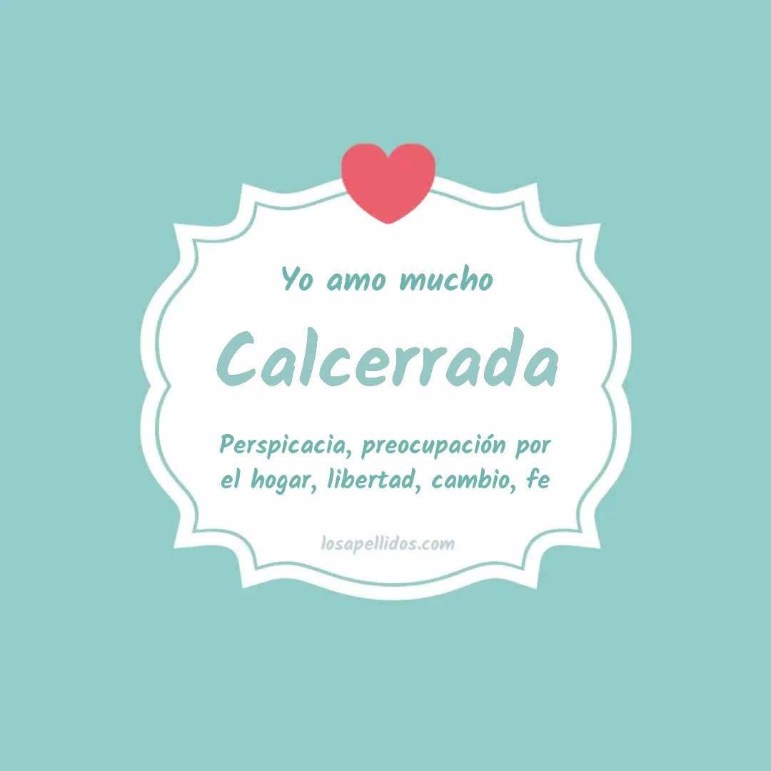 Yo amo mucho Calcerrada