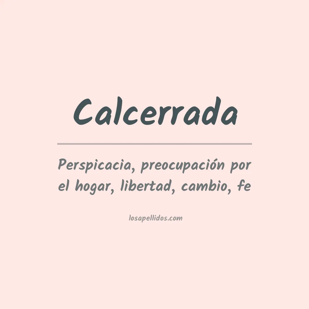 Apellido Calcerrada