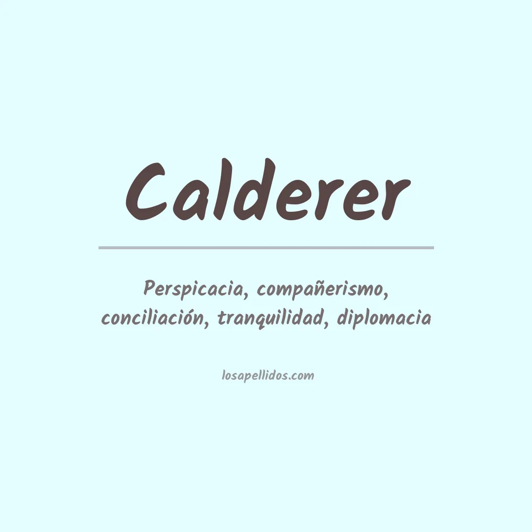 Apellido Calderer