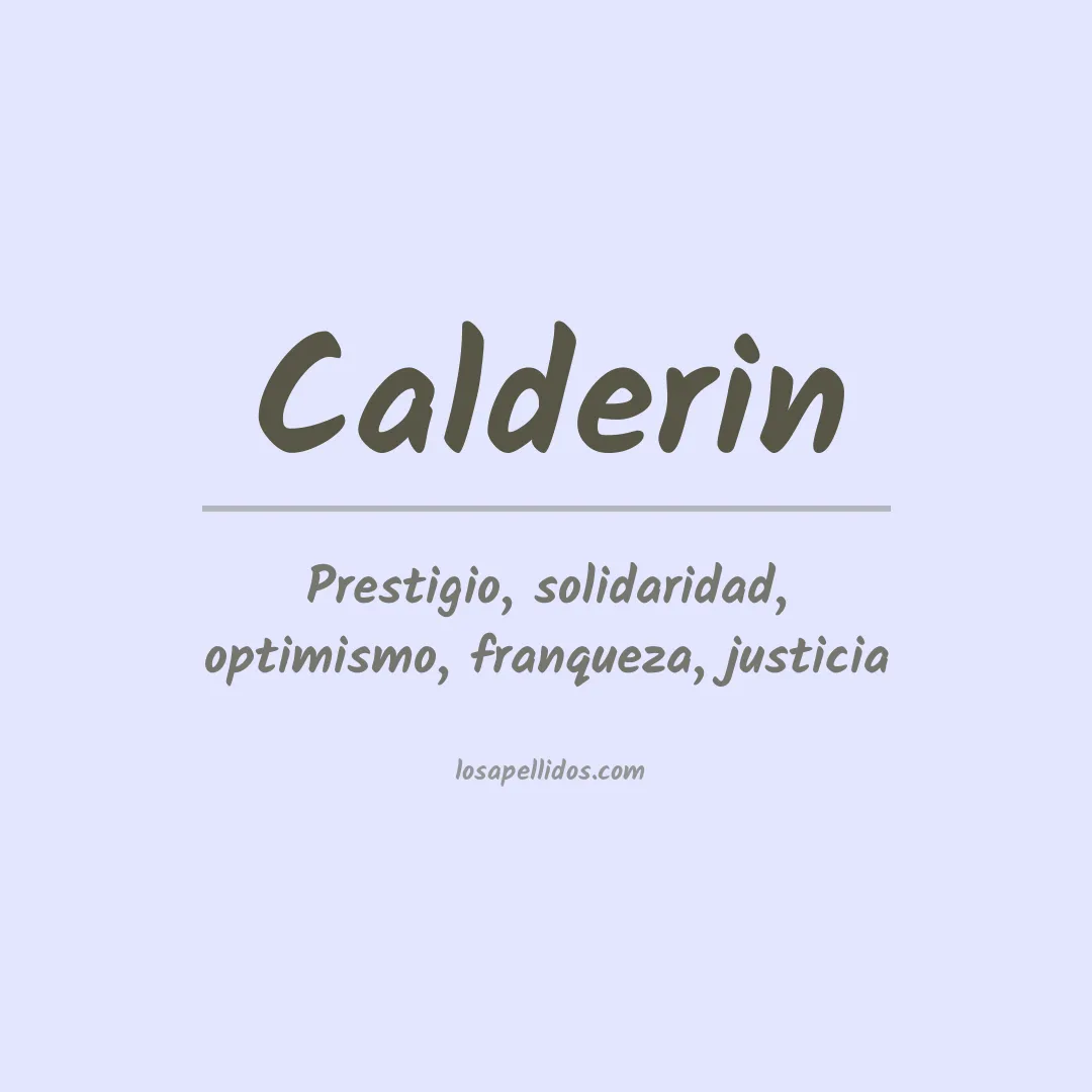 Apellido Calderín
