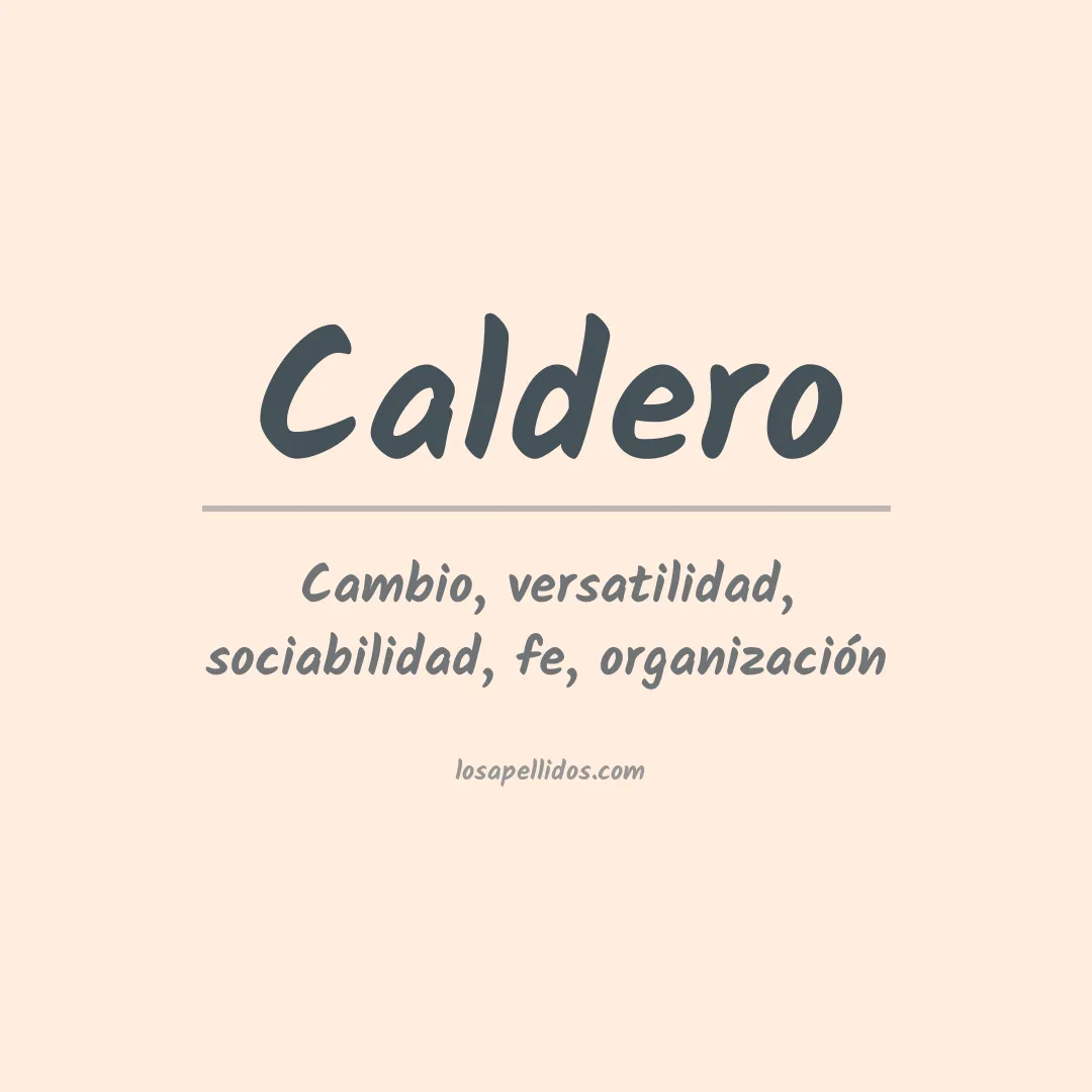 Apellido Caldero