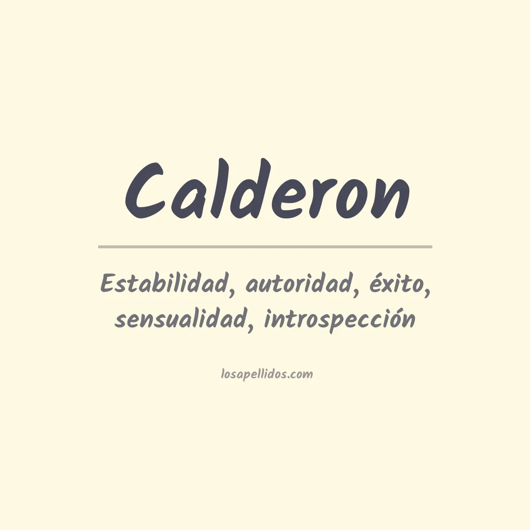 Apellido Calderón
