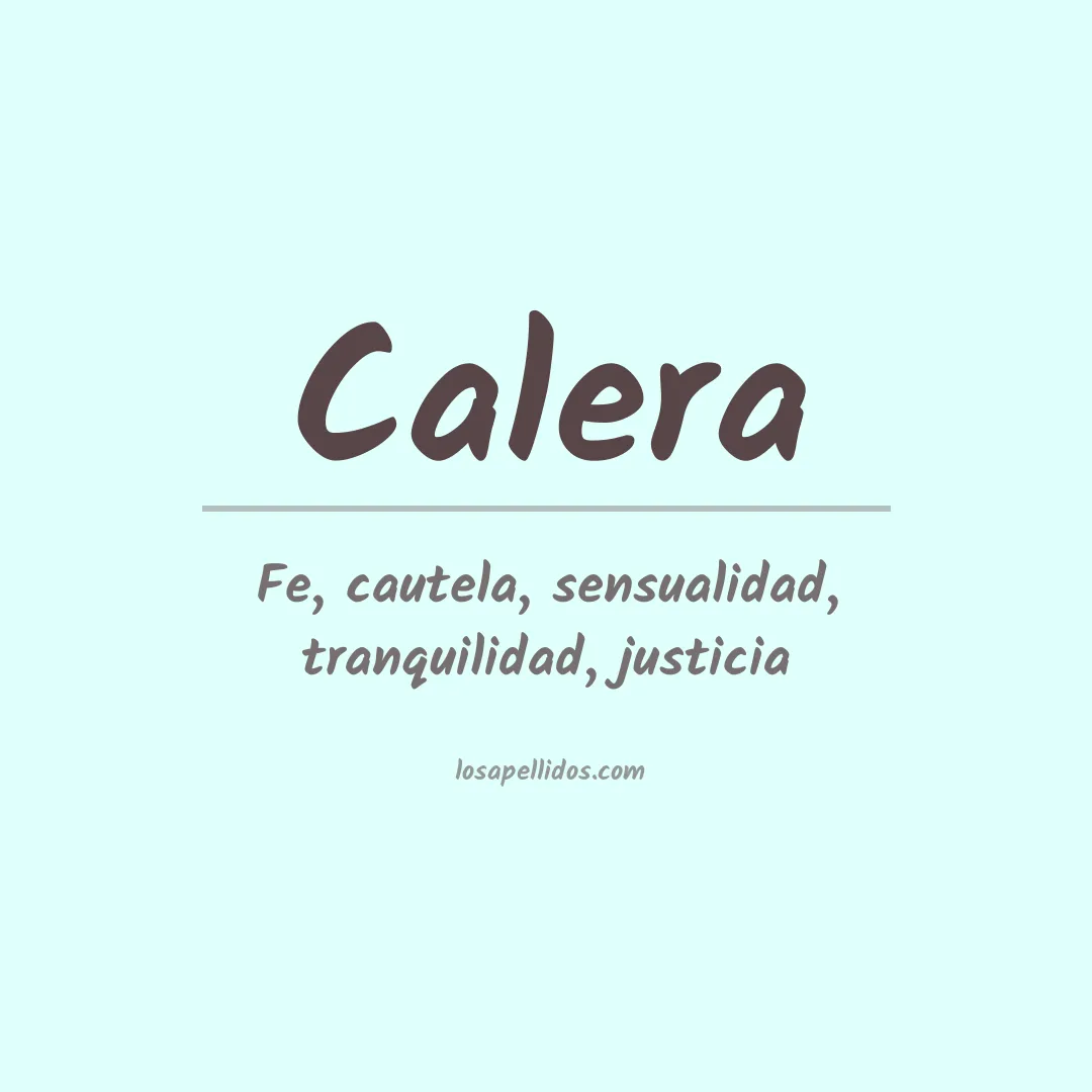 Apellido Calera