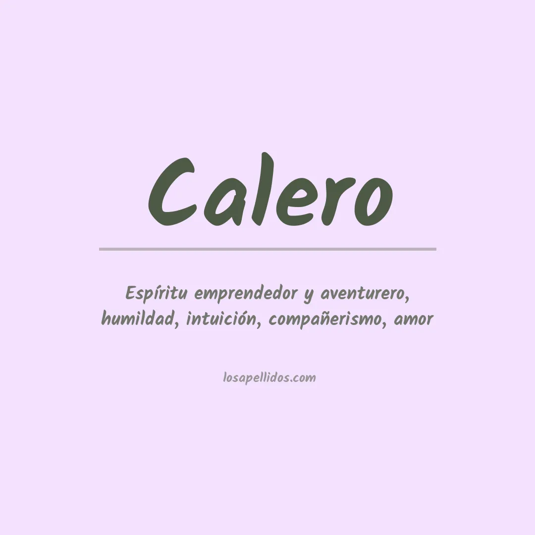 Apellido Calero