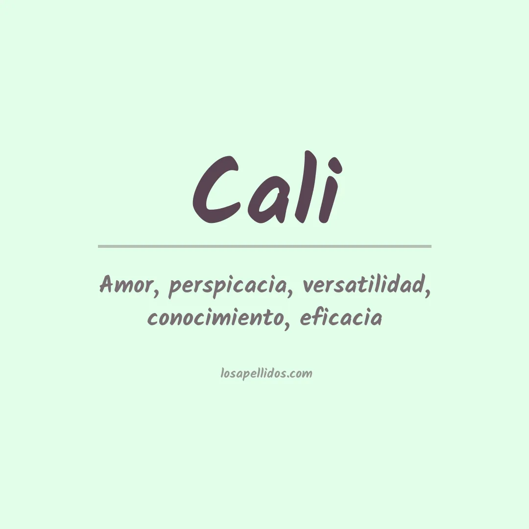 Apellido Cali