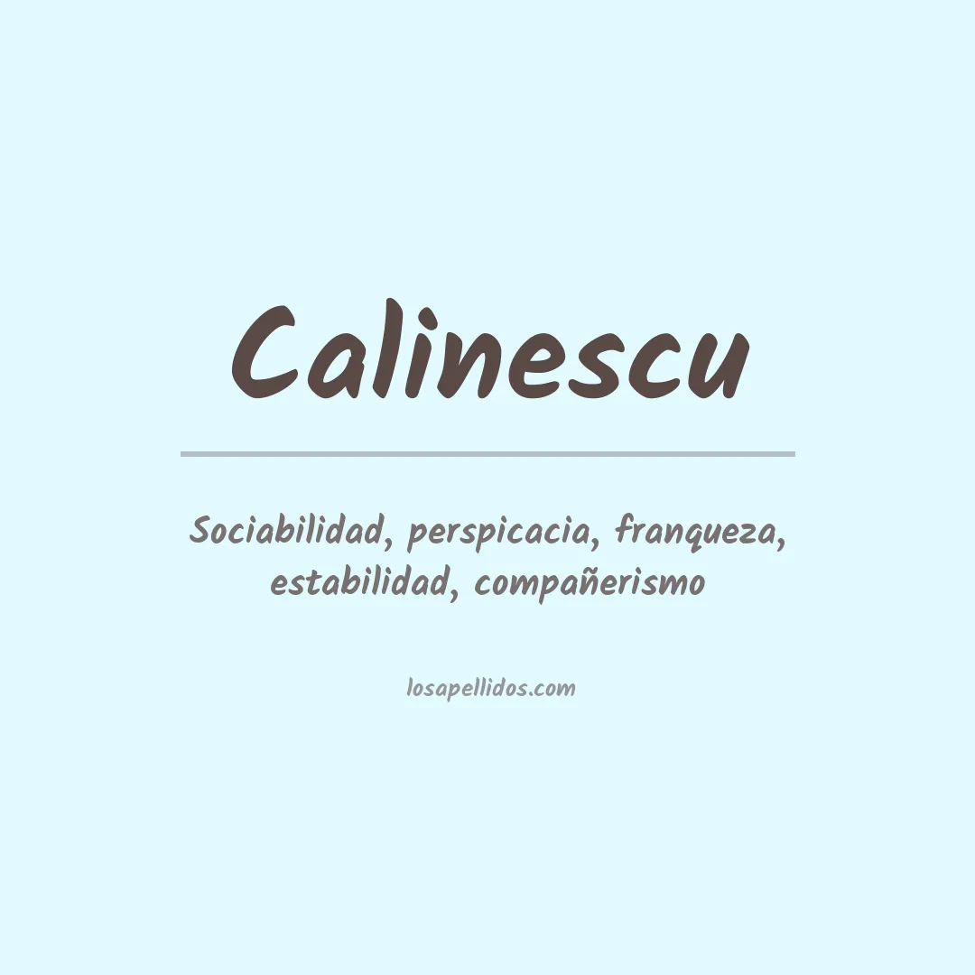 Apellido Calinescu