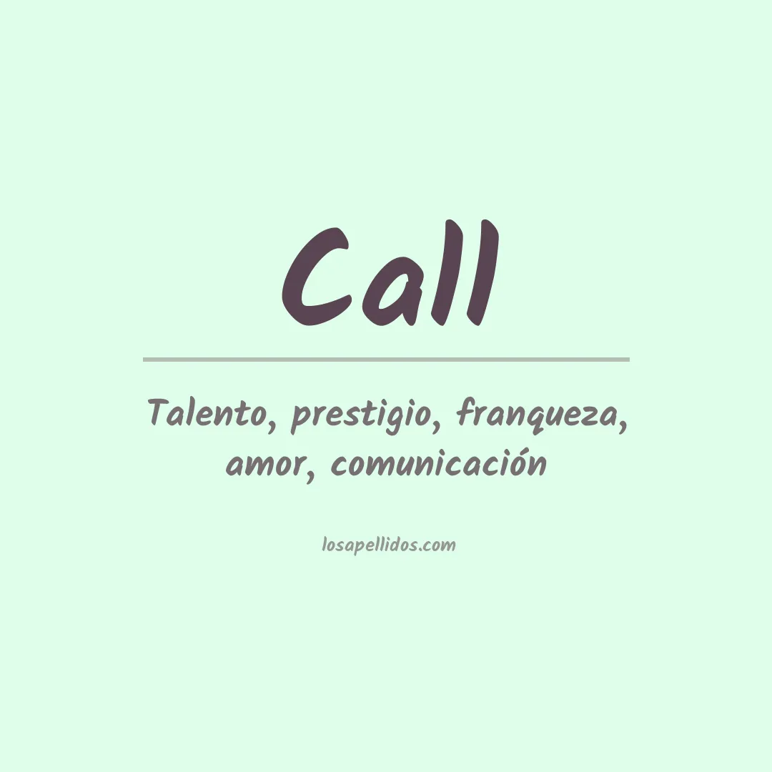 Apellido Call