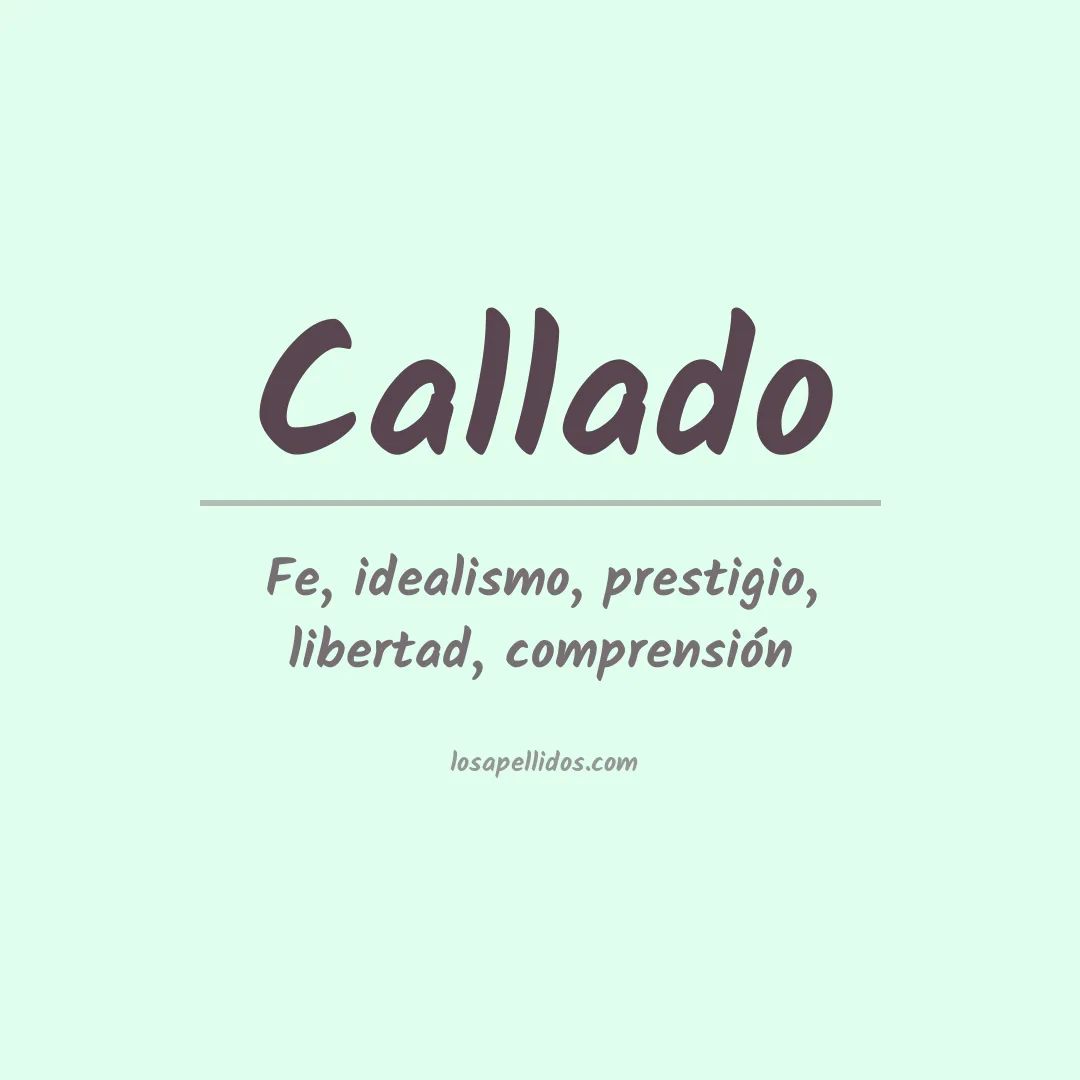 Apellido Callado