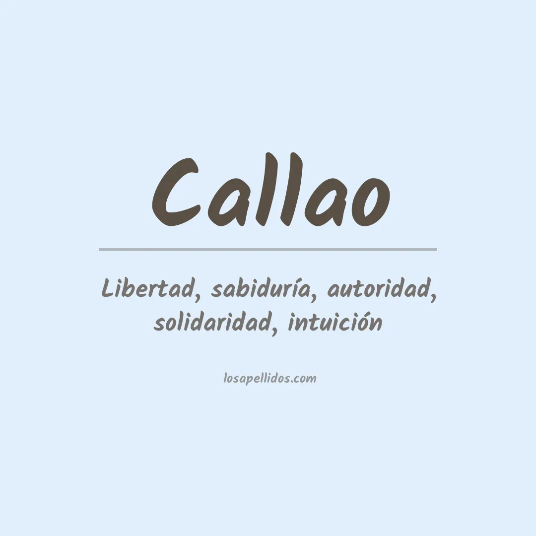 Apellido Callao