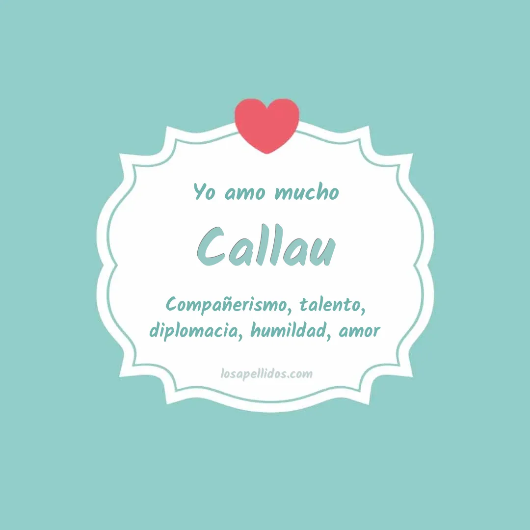 Yo amo mucho Callau