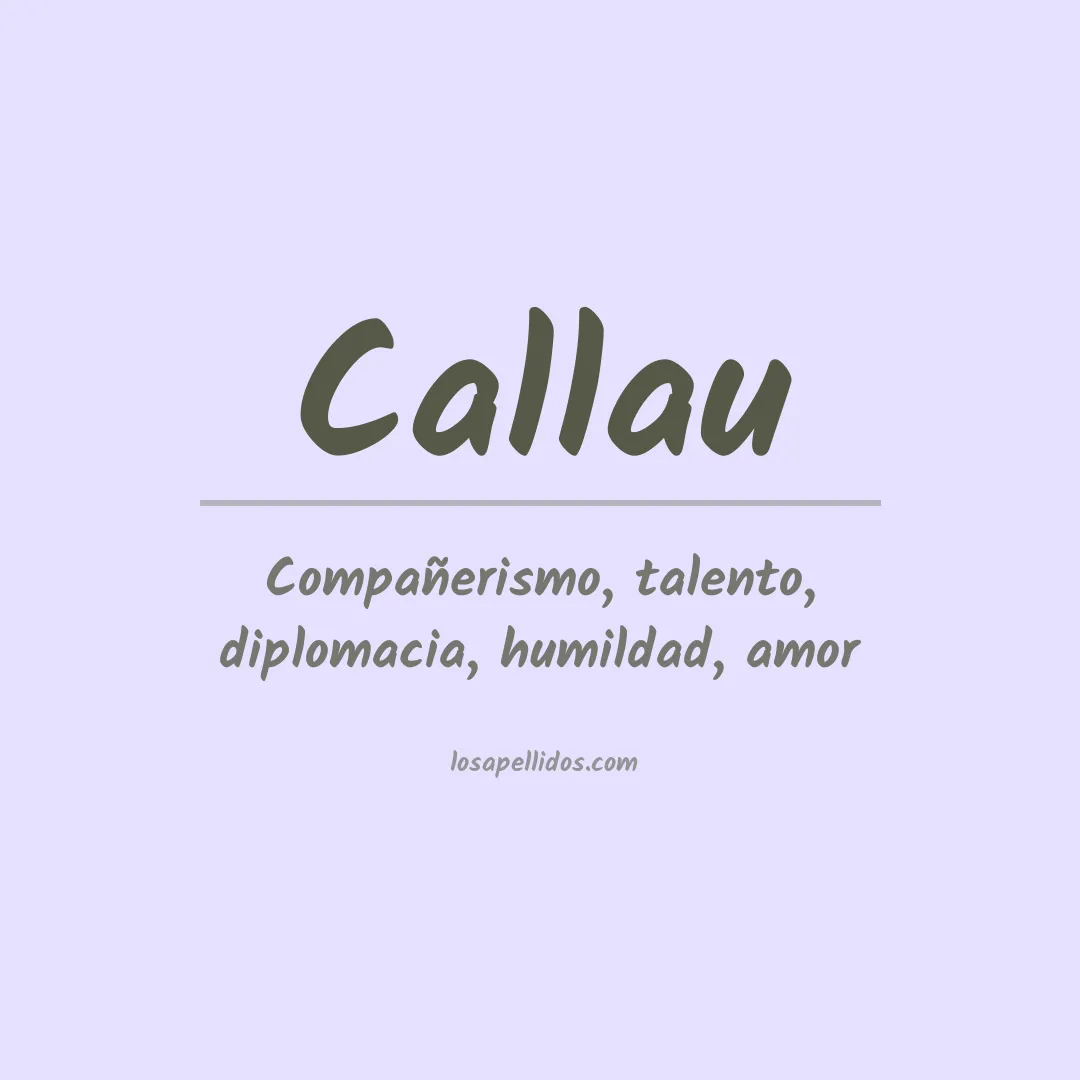 Apellido Callau