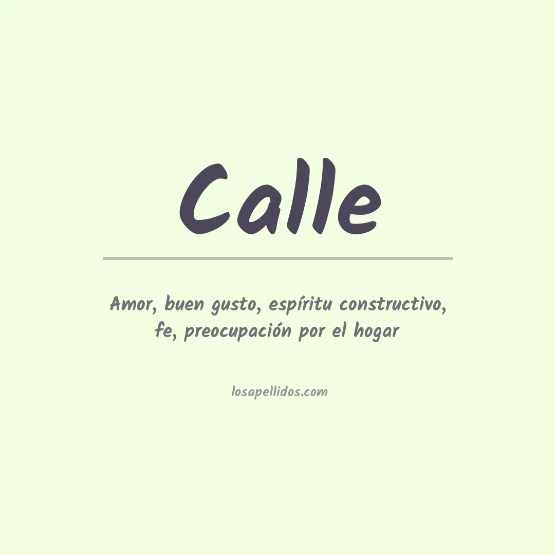 Apellido Calle