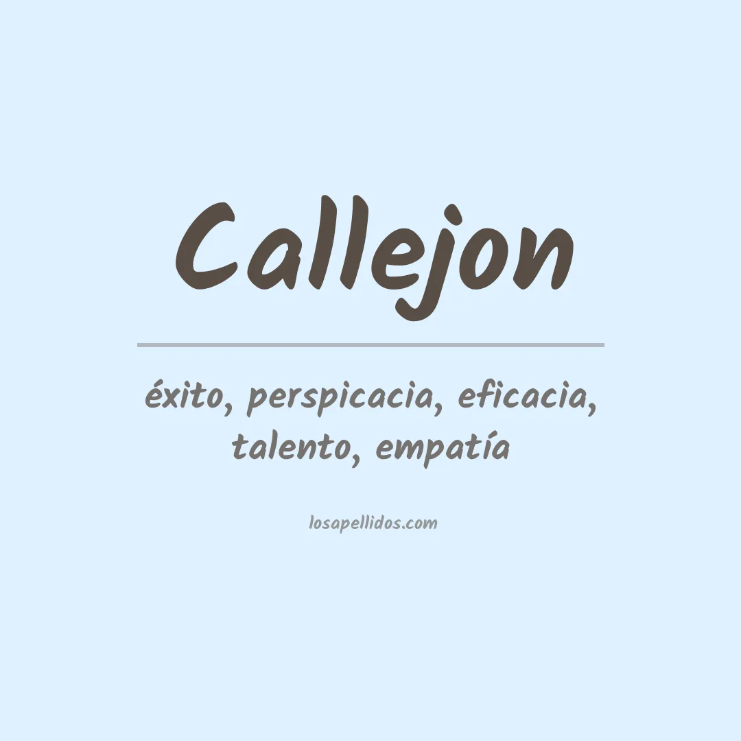 Apellido Callejon