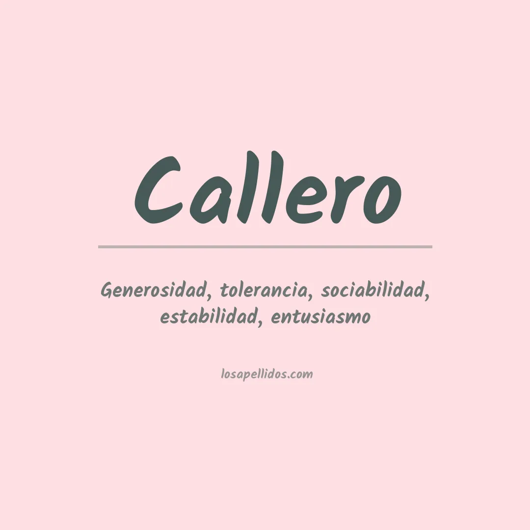 Apellido Callero