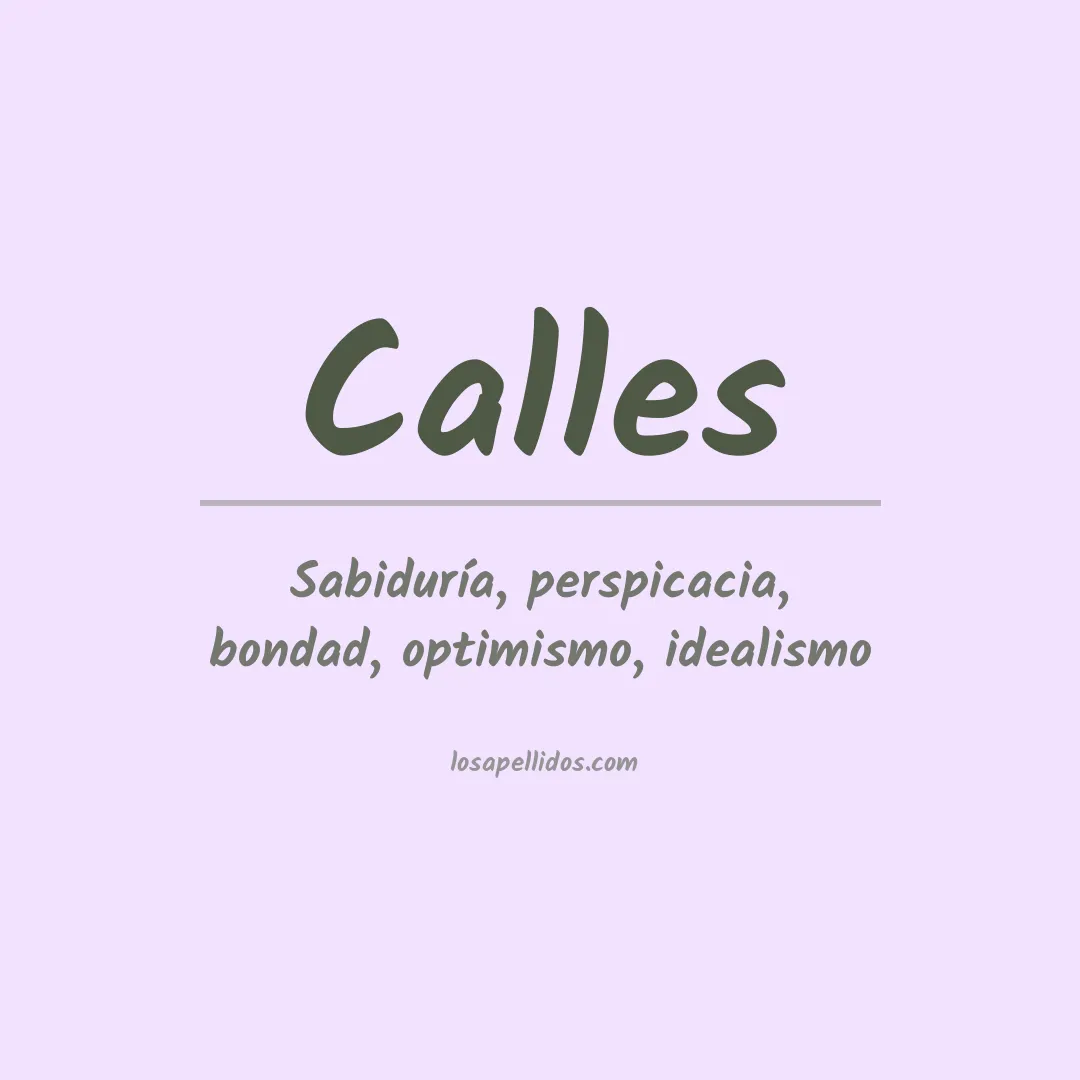 Apellido Calles
