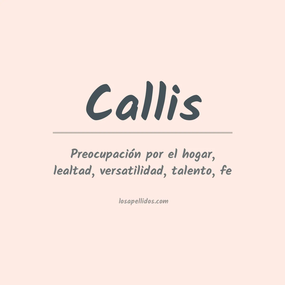 Apellido Callis