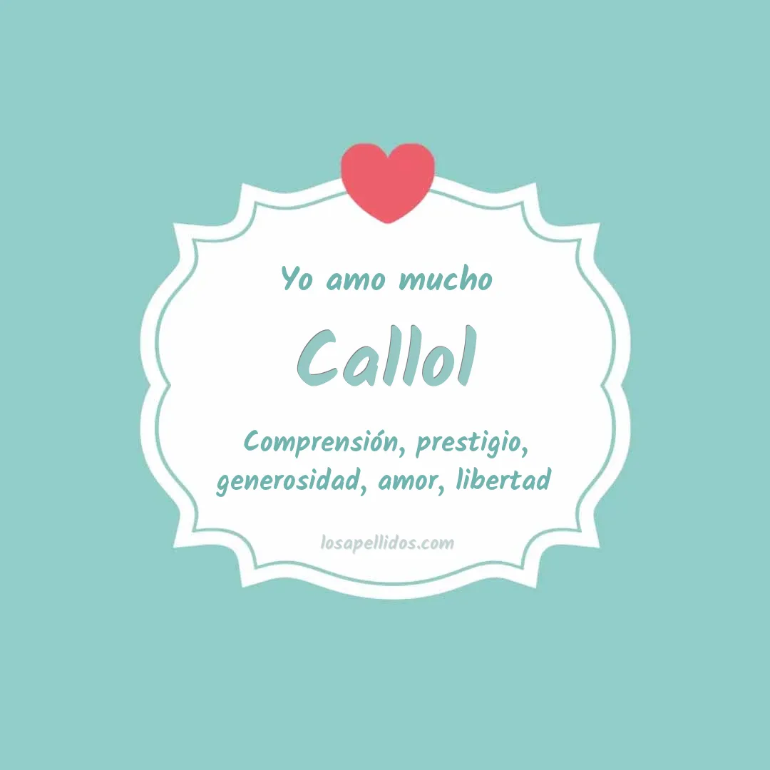 Yo amo mucho Callol