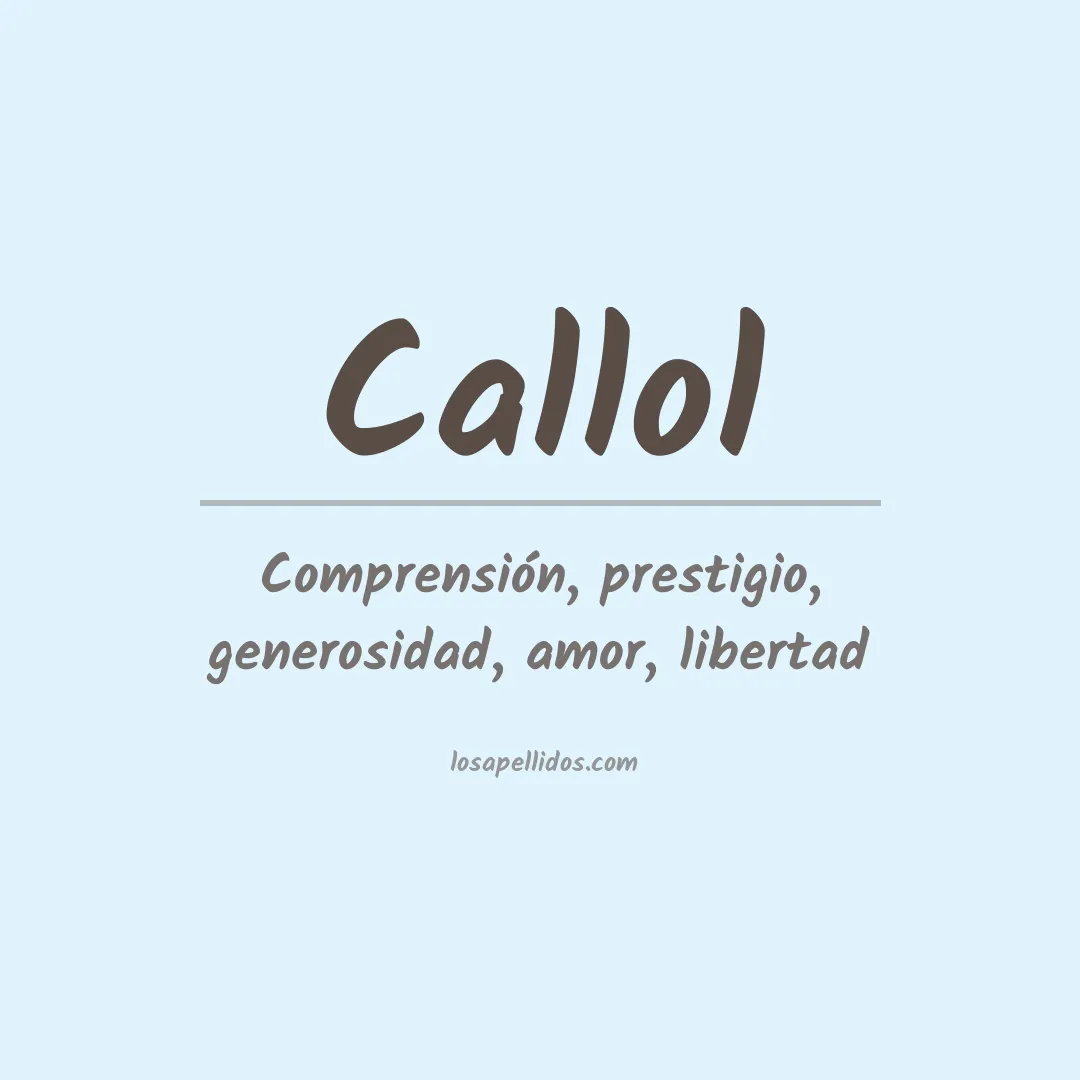 Apellido Callol
