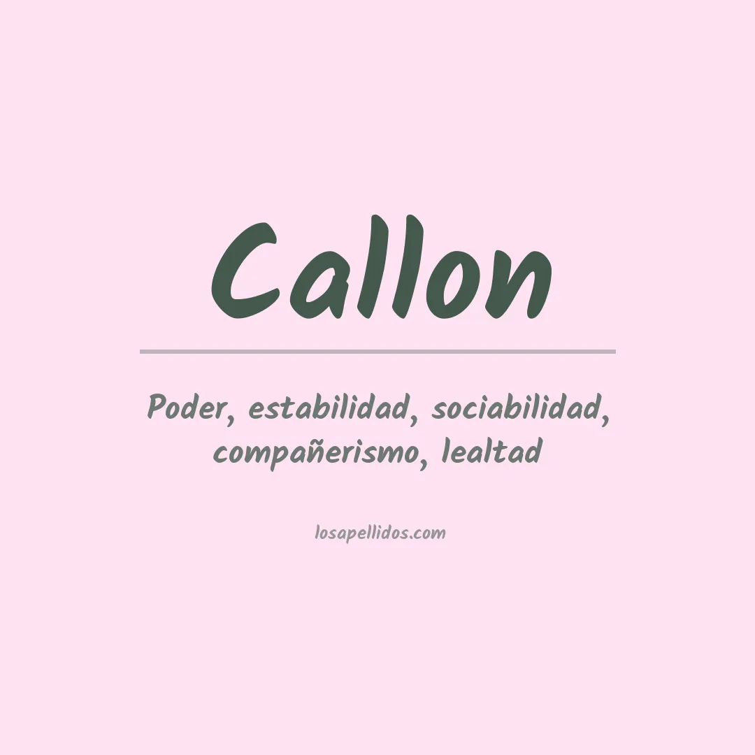 Apellido Callon