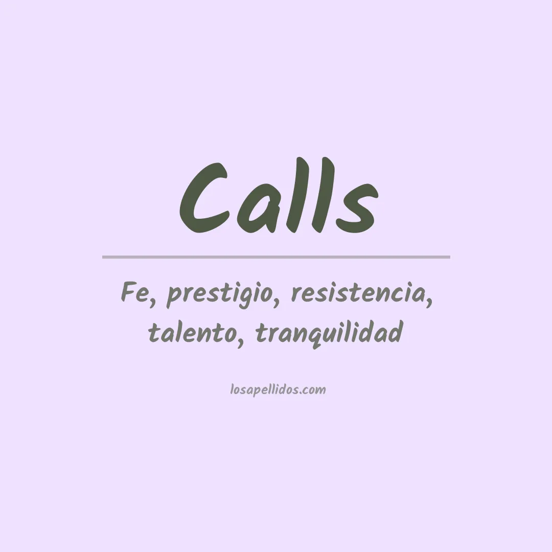 Apellido Calls
