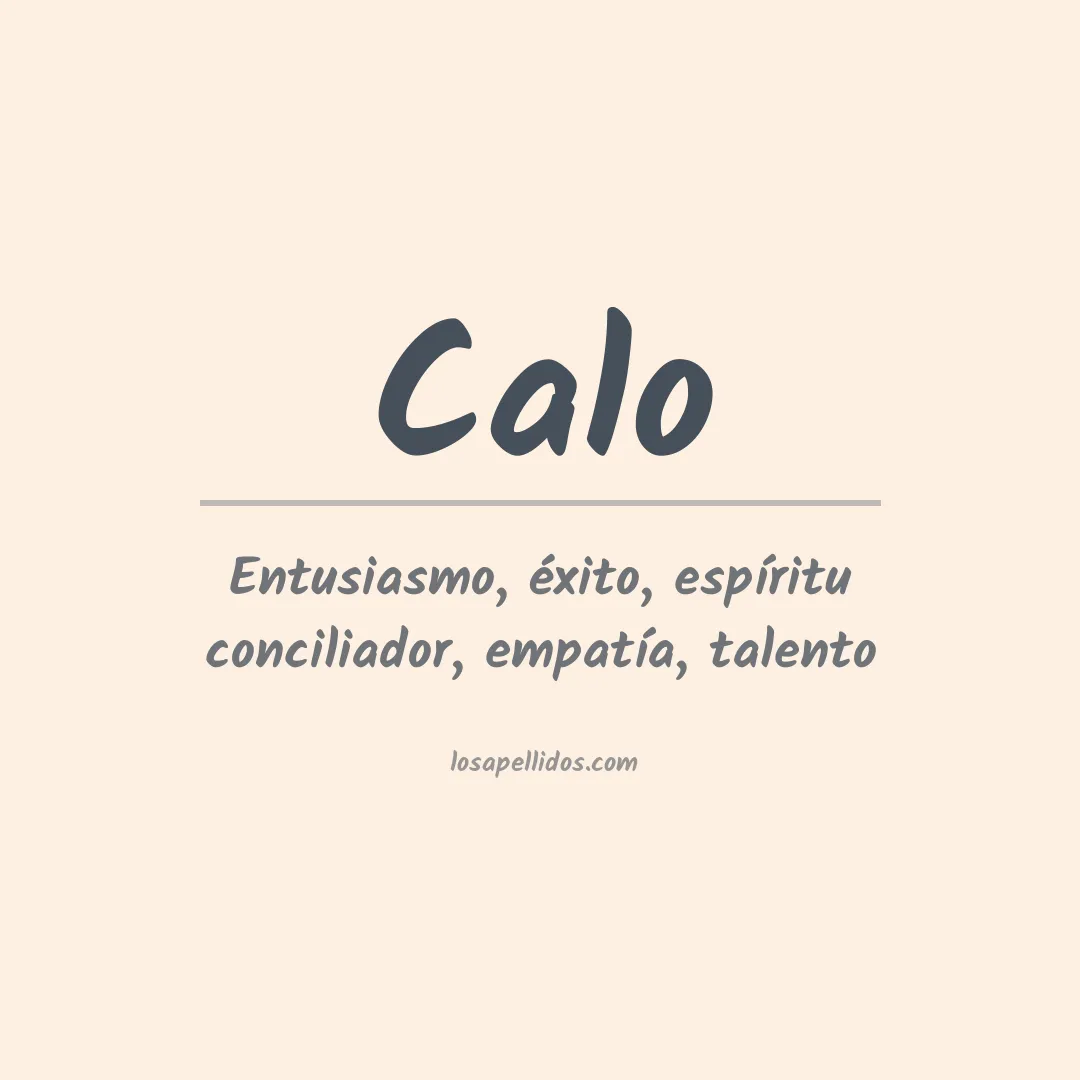 Apellido Calo