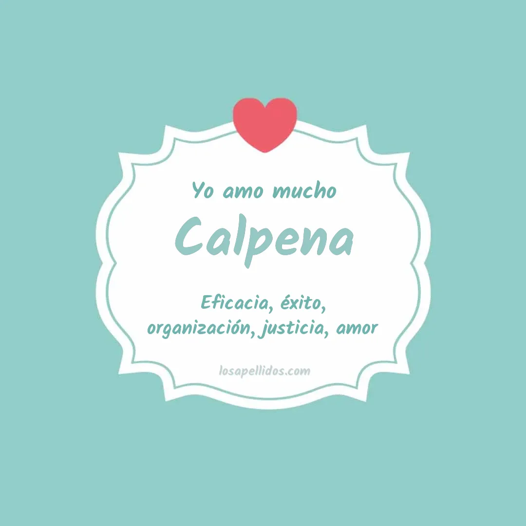 Yo amo mucho Calpena
