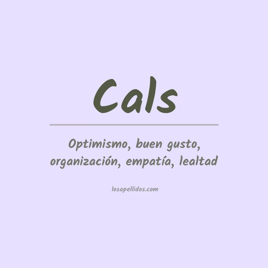 Apellido Cals