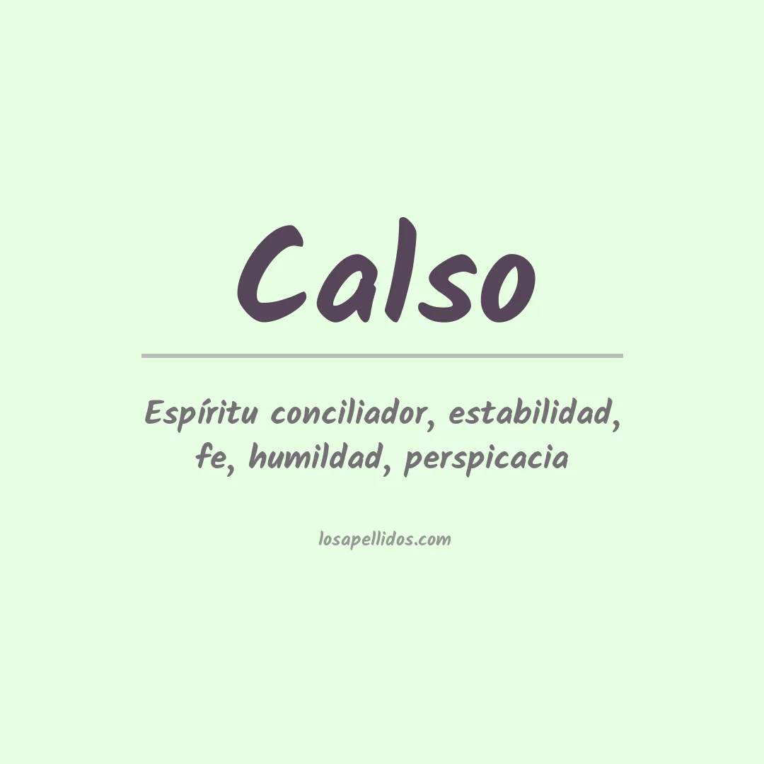 Apellido Calso